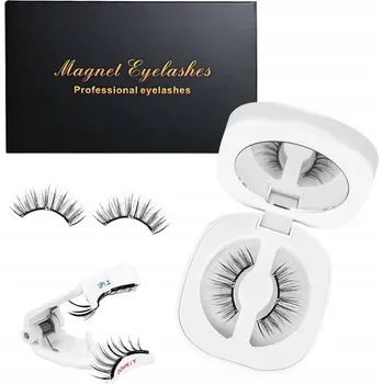 Umělé řasy MAGNETICKÉ ŘASY 1 PÁR UMĚLÉ DLOUHÉ ŘASY S APLIKÁTOREM + KLEŠTIČKY NA ŘASY