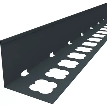 Balkónový ukončovací profil L (2000x90) (antracit RAL 7016) (ohýbaný profil z hliníkového plechu | tloušťka 1,0 mm | délka 2000 mm | čelní výška 90 mm | antracit RAL 7016)