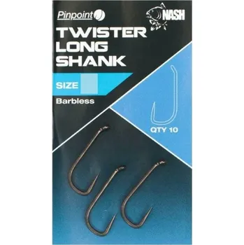 Rybářský háček Nash TWISTER LONG SHANK SIZE 4 BEZPROTIHRUTNÉ Háčky na zem, 10 ks