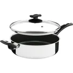 KOLIMAX Pánev FLONAX STANDARD 26 cm s rukojetí a úchytem, se skl. poklicí, vysoká, černá