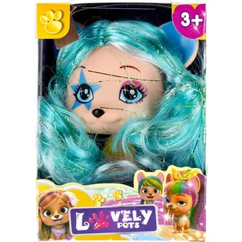 Panenka Hračka PANENKA PEJSEK 7 cm 8x11x6 PANENKY Zvířátka s Vlasy Pro DĚTI