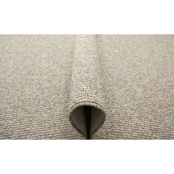 Koberec KOBEREC DO OBÝVÁKU SMYČKOVÝ BÉŽOVÝ KRÉMOVÝ ODOLNÝ S VLÁKNEM OHIO 200x200 cm