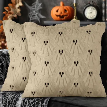 Povlečení POVLEČENÍ NA POLŠTÁŘE VÁNOČNÍ POVLEČENÍ DEKORATIVNÍ X2 50x50cm 2ks