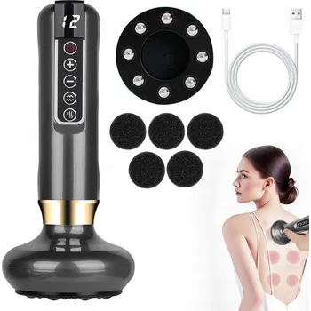 Masážní přístroj Elektrická čínská baňka, Bezdrátový Masážní Přístroj proti celulitidě s nahříváním