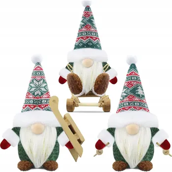 Vánoční dekorace ZIMNÍ SKŘÍTEK 3x VÁNOČNÍ SKŘÍTEK DEKORACE VÁNOČNÍ OZDOBY