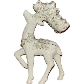 Vánoční dekorace Vánoční ozdoba - Sobík stojící (třpytka) Nové