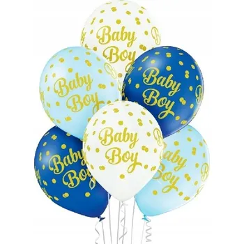 Balónek BALÓNKY NA BABY SHOWER BOY MODRÉ 30 CM 6 KUSŮ