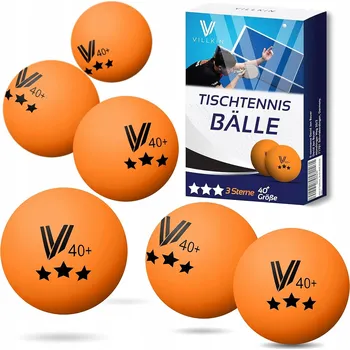 Pingpongový míček Míčky na ping pong, stolní tenis 40 mm, 24 kusů, 3-hvězdičkové, bezešvé