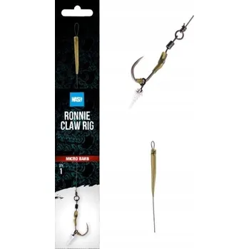 Rybářský háček Návazec Ronnie Claw Rig 1 Ks 15lb Háček 8 Nash