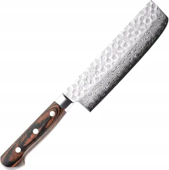 Kuchyňský nůž Takahisa Damaškový nůž Nakiri 16,5 cm, ručně kovaný japonský nůž na zeleniny
