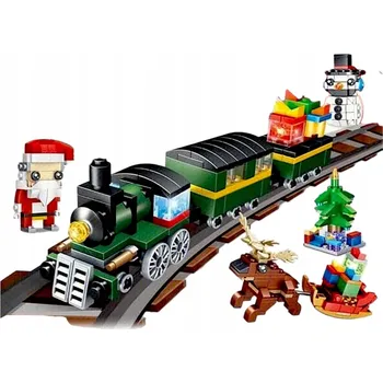 ostatní stavebnice VÁNOČNÍ VLÁČEK STAVEBNICE CHRISTMAS LED STAVEBNÍ STAVEBNICE 490 DÍLŮ