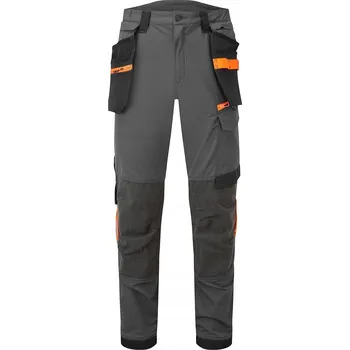 Pracovní oblečení Pracovní kalhoty pružné s kapsami na nářadí Portwest EV440 Šedé Vel 44|60