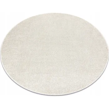 Koberec Koberec OBÝVACÍ POKOJ TERASA krémový smyčkový měkký vnitřní venkovní kulatý 100 cm