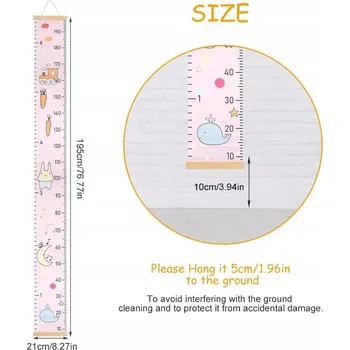 Obraz ZÁVĚSNÝ METR PRO DĚTI, PLÁTĚNÝ, 180 x 20 cm, NA ZEĎ