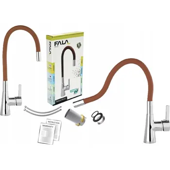 Vodovodní baterie Kuchyňská stojánková baterie Fala Flexible béžová