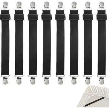 Prostěradlo NAPÍNAČE PROSTĚRADEL X8 NASTAVITELNÉ ELASTICKÉ NAPÍNAČE 25 - 80 cm