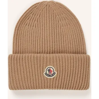 Čepice Moncler Pánská Čepice S Kašmírem, béžová, one size
