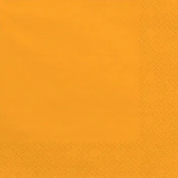 Papírový ubrousek Dekorace stolu na narozeniny - papírové ubrousky "Monokolor", oranžové, 33 cm, 20 ks