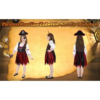 Karnevalový kostým PIRÁTSKÝ KOSTÝM PRO DĚTI VELIKOST 104-110, KARNEVALOVÝ KOSTÝM NA PÁRTY