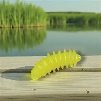 RYVALURES-WORM FLUO YELLOW HADRÁK - 10KS (RYVALURES-VLÁČECÍ LARVY NA PSTRUHY 10KS)