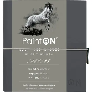 Skicák Paint`On 14x14 cm 250g Šedý