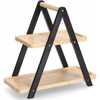 SERVÍROVACÍ PODNOS S PRAKTICKÝM DRŽADLEM, ETAŽÉROVÝ, BAMBUSOVÝ, ZELLER