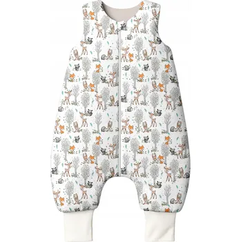 Zavinovačka Celoroční bavlněný spací pytel s nohavicemi 0-12 měsíců, béžový - POLSKÝ VÝROBEK