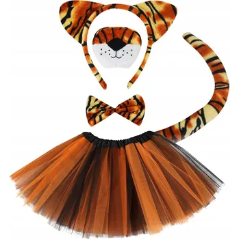 Karnevalový kostým KOSTÝM TYGRA PĚTIDÍLNÝ PŘEVLEK TYGR PRO DĚTI KOSTÝM NA PLES