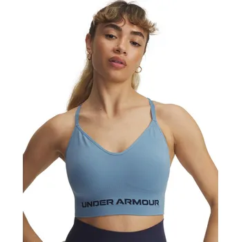 Dámské spodní prádlo Dámská sportovní podprsenka s výztuží Under Armour VANISH SEAMLESS LOW BRA W modrá 1384417-418 - XL | UK 10 | US 11
