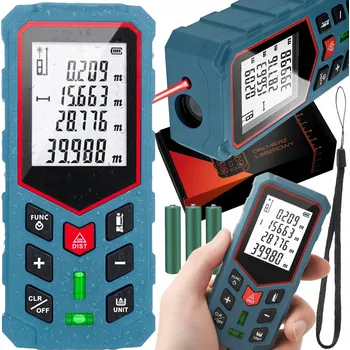 Měřící laser LASEROVÝ DÁLKOMĚR VODVÁHA MĚŘIČ VZDÁLENOSTI DIGITÁLNÍ ÚHLOMĚR >>>50M<<<