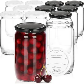 Sklenice 12 x SKLENICE WEKOVÉ 720 ml SKLENIČKY NA ZAVAŘENINY PODZIMNÍ DŽEMY DROBY