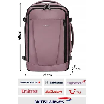 Sportovní batoh BATOH PODRÓŻNY RYANAIR TORBA KABINOWA 40x20x25 cm 20L DO LETADLA USB PORT