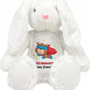 plyšák Medvídek Plyšový Mazlíček Přítulníček Plyšový králík MŮJ HRDINA *JMÉNO* Jako Dárek pro dítě