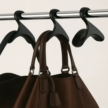 Věšák Household Závěsný věšák na kabelky / Černá