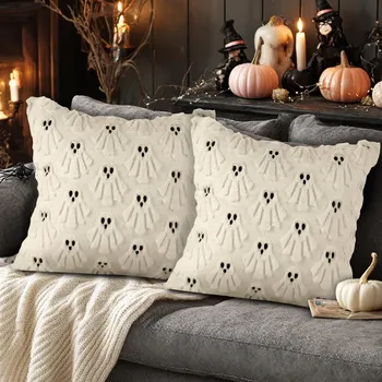 Povlečení POVLEČENÍ NA POLŠTÁŘE VÁNOČNÍ POVLEČENÍ DEKORATIVNÍ X2 50x50cm 2ks