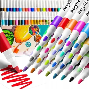 FIXY AKRYLOWE FIXY NA MALÍŘSKÉ KAMENY, OBLEČENÍ, KUTY 48