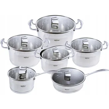 Hrnec Sada hrnců nerezová ocel Hoffner , 12 kusů, černá, 9969