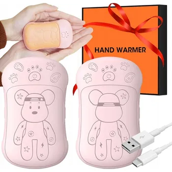 IP kamera Akumulátorový kapesní ohřívač rukou 6000mAh, růžový