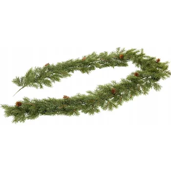 Vánoční dekorace VÁNOČNÍ GIRLANDA NA SCHODY OKNO SVÁTKY UMĚLÝ SMRK 180cm VÁNOČNÍ STROMEK