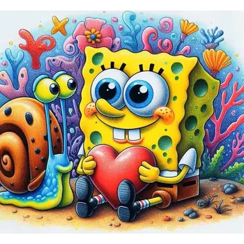 Diamantové malování Zakázková pro Diamantovani.cz Spongebob