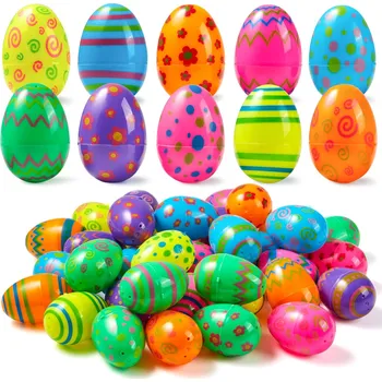 Velikonoční dekorace VELIKONOČNÍ VEJCE x24 BAREVNÁ PRÁZDNÁ VAJÍČKA K NAPLNĚNÍ 6 cm Velikonoce