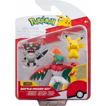 Figurka Pokémoni - Sada 3 figurek: Pikachu, Perrserker, Hawlucha - PKW3601