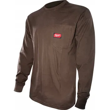 Pánské tričko TRIČKO S KAPSIČKOU A DLOUHÝM RUKÁVEM PÁNSKÉ VELIKOST L HNĚDÉ MILWAUKEE