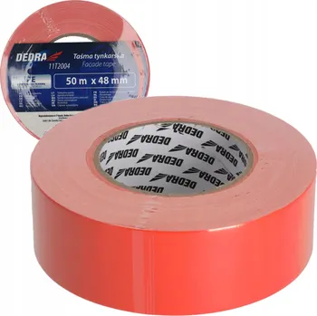 Omítací páska DEDRA 38 mm x 50 m, oranžová, vysoce odolná, fasádní