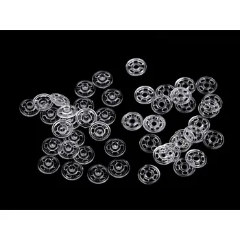 Knoflík Plastové patentky / stiskací knoflíky transparentní Ø7 mm, Balení 1000 pár, Varianta transparent