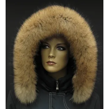 Špongr Kožešina lem / límec na kapuci z mývalovce 3090 NATUR