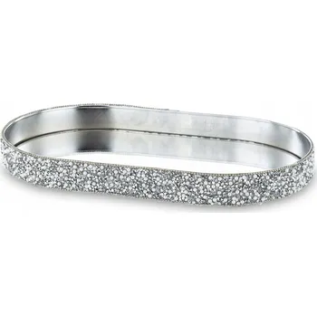 Okouzlující Podnos křišťály , stříbrný, zrcadlový, glamour