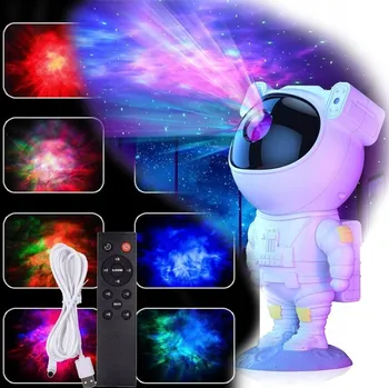 Noční světlo PROJEKTOR NOČNÍ OBLOHY ASTRONAUT LASEROVÁ LAMPičKA PRO DĚTI NOČNÍ LED PROJEKTOR