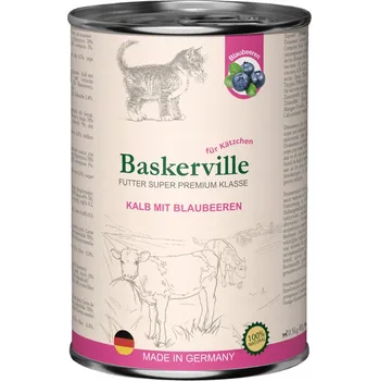 Krmivo pro kočku Vlhké krmivo pro koťata Baskerville. Telecí s lesními plody, 400 g