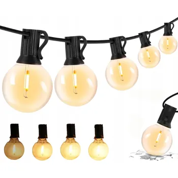 Venkovní osvětlení Zahradní girlanda, světelný řetěz LED 7,5 m, 27 žárovek, venkovní
